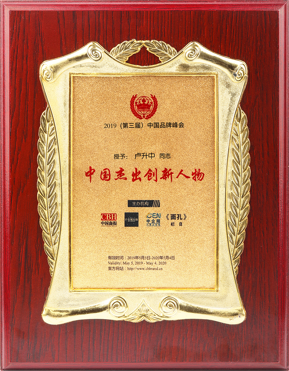 授予:卢升中同志——中国杰出创新人物