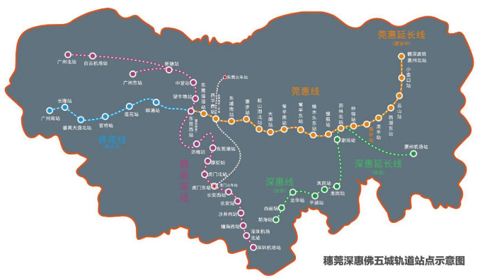 深惠城际铁路,经惠环站,仲恺站,惠阳新圩,仅三站就到进入深圳